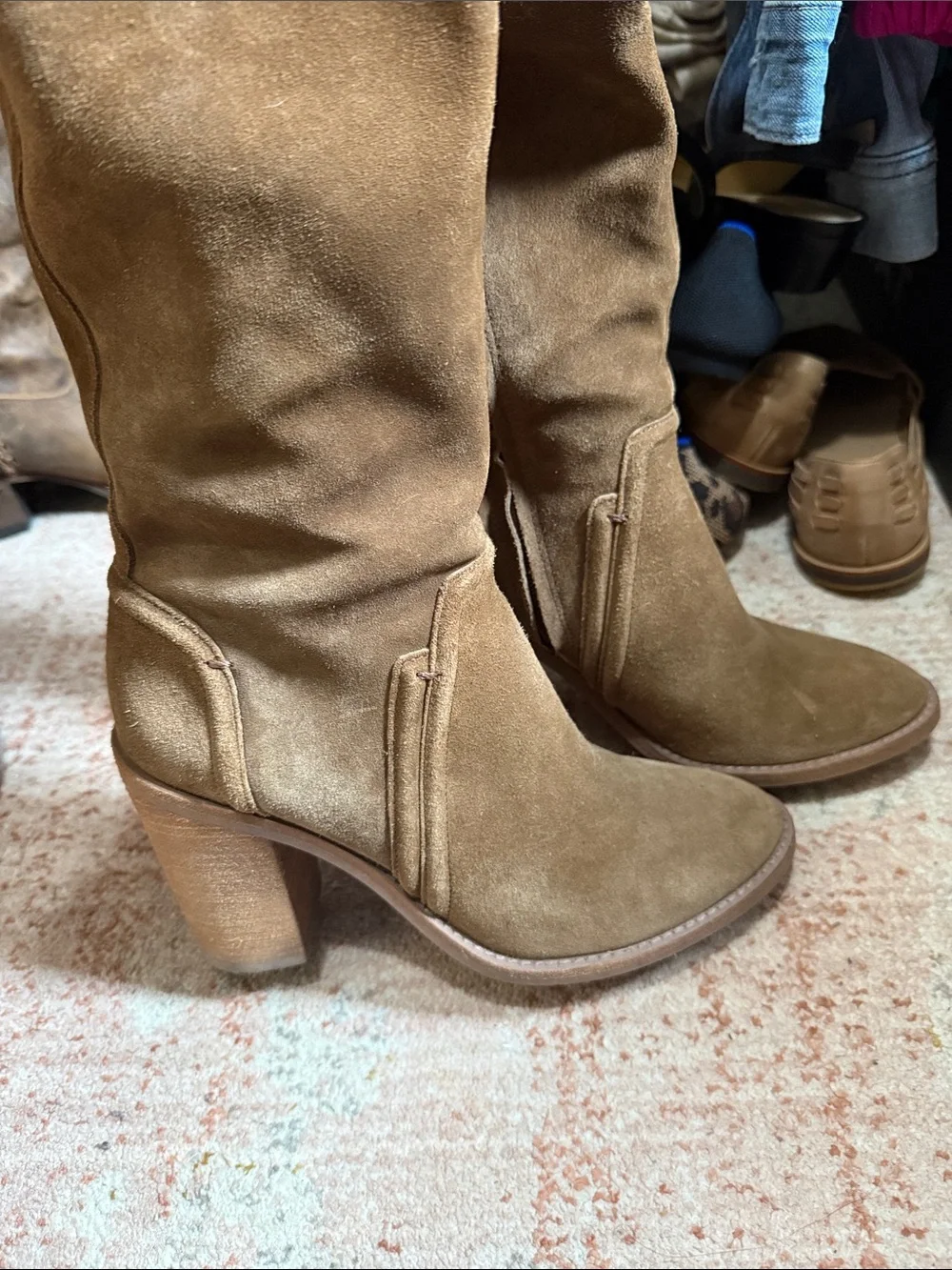 Vince Camuto Classic Tall Suede Over The Knee Boots - Brown